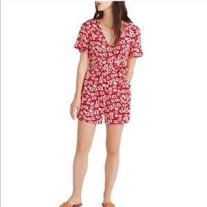 Madewell Red Floral Jumper